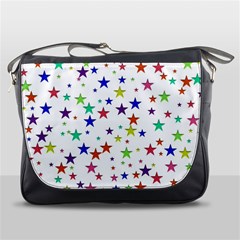 Star Random Background Scattered Messenger Bag by Pakrebo