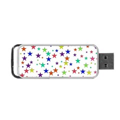 Star Random Background Scattered Portable Usb Flash (one Side) by Pakrebo