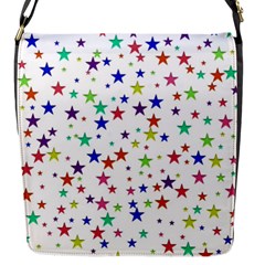 Star Random Background Scattered Flap Closure Messenger Bag (s) by Pakrebo