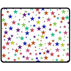 Star Random Background Scattered Double Sided Fleece Blanket (medium)  by Pakrebo