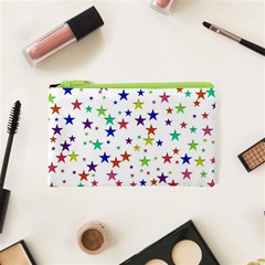 Star Random Background Scattered Cosmetic Bag (xs) by Pakrebo