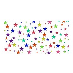 Star Random Background Scattered Satin Wrap by Pakrebo