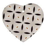 Texture Background Pattern Heart Ornament (Two Sides) Front