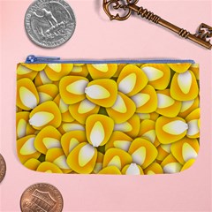 Pattern Background Corn Kernels Large Coin Purse by Pakrebo