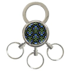 Pattern Thistle Structure Texture 3-ring Key Chains by Pakrebo