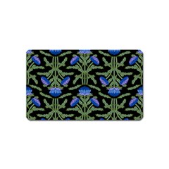 Pattern Thistle Structure Texture Magnet (name Card) by Pakrebo