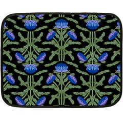 Pattern Thistle Structure Texture Double Sided Fleece Blanket (mini)  by Pakrebo