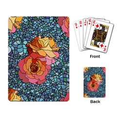 Pattern Rose Yellow Background Playing Cards Single Design by Pakrebo