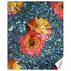 Pattern Rose Yellow Background Canvas 16  X 20  by Pakrebo