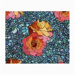 Pattern Rose Yellow Background Small Glasses Cloth (2-side) by Pakrebo