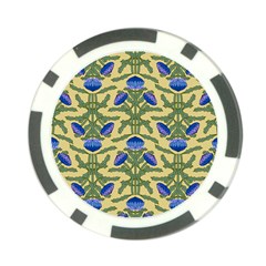 Pattern Thistle Structure Texture Poker Chip Card Guard by Pakrebo