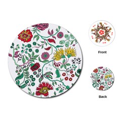 Flowers Garden Tropical Plant Playing Cards (round) by Pakrebo