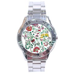 Flowers Garden Tropical Plant Stainless Steel Analogue Watch by Pakrebo