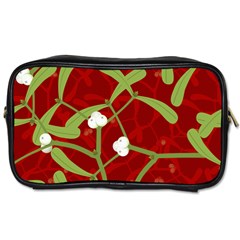 Mistletoe Christmas Texture Advent Toiletries Bag (one Side) by Pakrebo