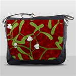 Mistletoe Christmas Texture Advent Messenger Bag Front