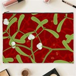 Mistletoe Christmas Texture Advent Cosmetic Bag (XXXL) Front