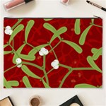 Mistletoe Christmas Texture Advent Cosmetic Bag (XXXL) Back