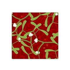 Mistletoe Christmas Texture Advent Satin Bandana Scarf by Pakrebo