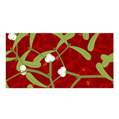 Mistletoe Christmas Texture Advent Satin Shawl by Pakrebo