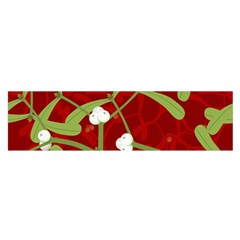 Mistletoe Christmas Texture Advent Satin Scarf (oblong) by Pakrebo