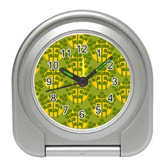 Texture Plant Herbs Herb Green Travel Alarm Clock by Pakrebo