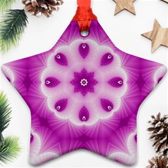 Pattern Abstract Background Art Purple Star Ornament (two Sides) by Pakrebo