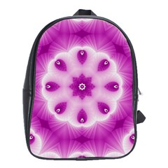 Pattern Abstract Background Art Purple School Bag (xl) by Pakrebo