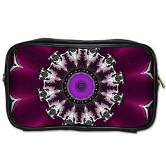 Kaleidoscope Round Circle Geometry Toiletries Bag (one Side) by Pakrebo