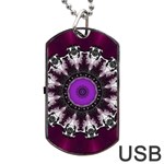 Kaleidoscope Round Circle Geometry Dog Tag USB Flash (Two Sides) Front