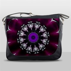 Kaleidoscope Round Circle Geometry Messenger Bag by Pakrebo