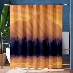 Landscape Nature Mountains Sky Shower Curtain 60  X 72  (medium)  by Pakrebo