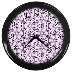 Default Texture Tissue Seamless Wall Clock (black) by Pakrebo