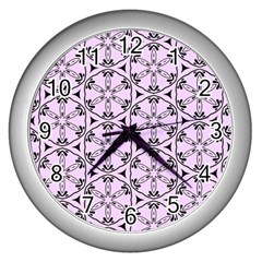 Default Texture Tissue Seamless Wall Clock (silver) by Pakrebo