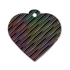 Pattern Abstract Desktop Fabric Dog Tag Heart (one Side) by Pakrebo