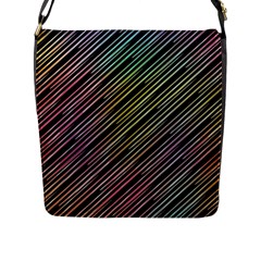 Pattern Abstract Desktop Fabric Flap Closure Messenger Bag (l) by Pakrebo