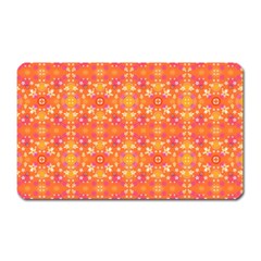 Desktop Pattern Abstract Orange Magnet (rectangular) by Pakrebo