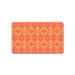 Desktop Pattern Abstract Orange Magnet (name Card) by Pakrebo