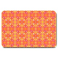 Desktop Pattern Abstract Orange Large Doormat  by Pakrebo