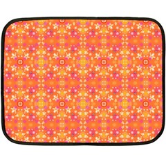 Desktop Pattern Abstract Orange Fleece Blanket (mini) by Pakrebo