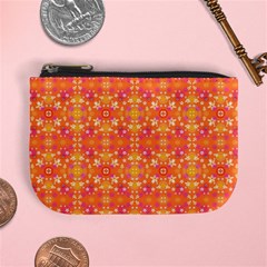 Desktop Pattern Abstract Orange Mini Coin Purse by Pakrebo