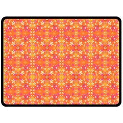 Desktop Pattern Abstract Orange Fleece Blanket (large)  by Pakrebo