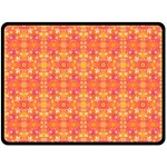 Desktop Pattern Abstract Orange Fleece Blanket (Large)  80 x60  Blanket Front