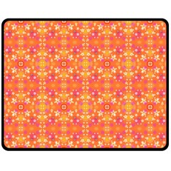 Desktop Pattern Abstract Orange Fleece Blanket (medium)  by Pakrebo