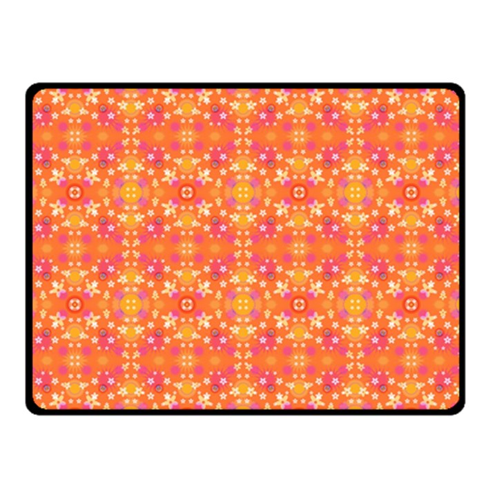 Desktop Pattern Abstract Orange Double Sided Fleece Blanket (Small) 