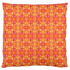 Desktop Pattern Abstract Orange Large Flano Cushion Case (one Side) by Pakrebo