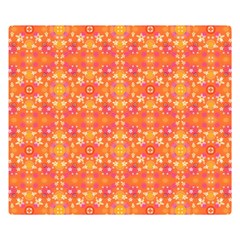 Desktop Pattern Abstract Orange Double Sided Flano Blanket (small)  by Pakrebo