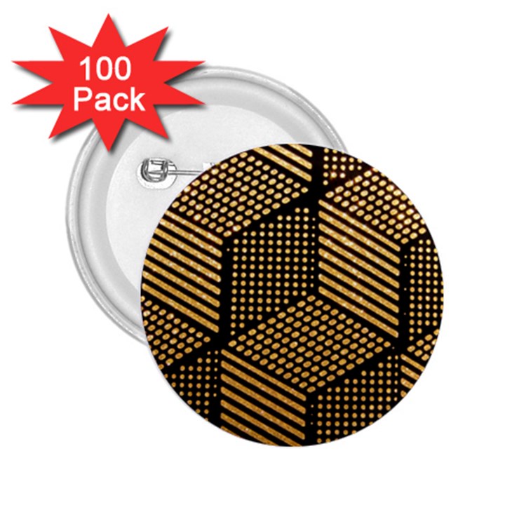 Cubes Light Geometry Shines 2.25  Buttons (100 pack) 