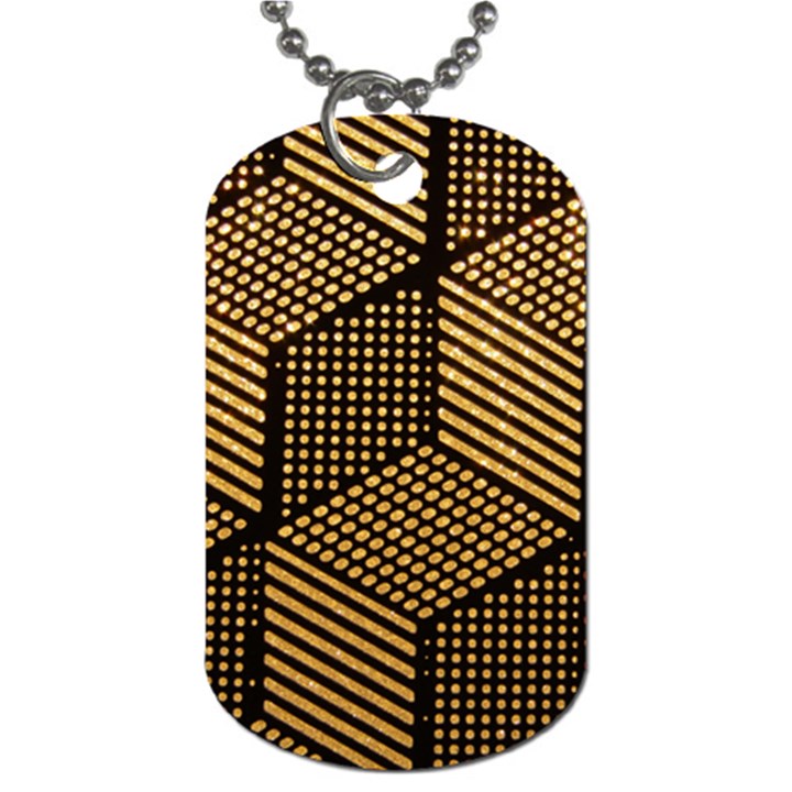 Cubes Light Geometry Shines Dog Tag (One Side)