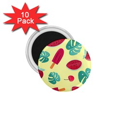 Watermelon Leaves Strawberry 1 75  Magnets (10 Pack)  by Pakrebo