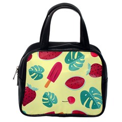 Watermelon Leaves Strawberry Classic Handbag (one Side) by Pakrebo